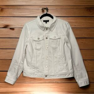Talbot’s Classic White Jean Jacket -  Size Large (EUC)